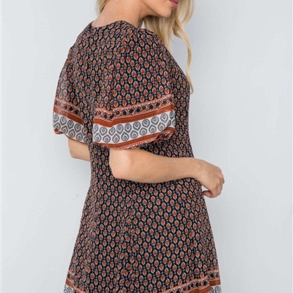 MULTI PRINT SWING DRESS - Picture 3 of 5